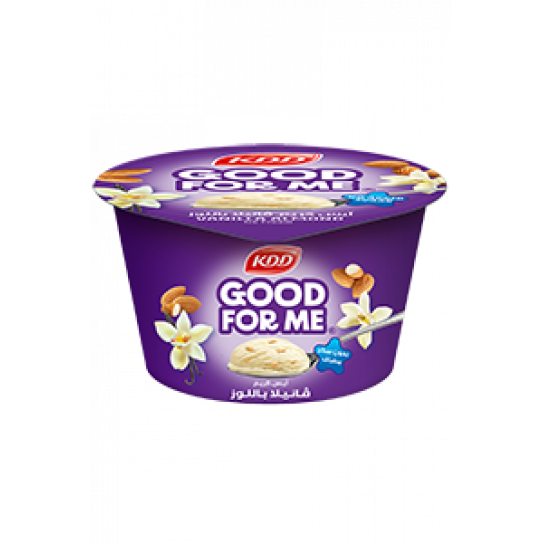 أيس كريم فانيلا باللوز بدون سكر مضاف